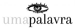 Logo da Newsletter Uma Palavra. O desenho de um olho acima das palavras.