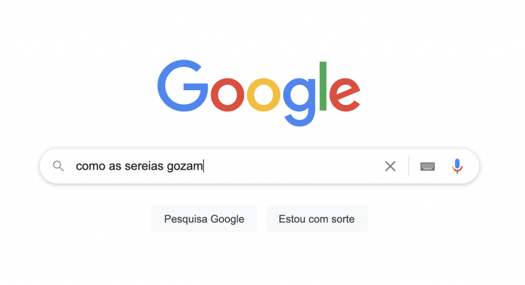 print da página de busca do Google com a questão: como as sereias gozam